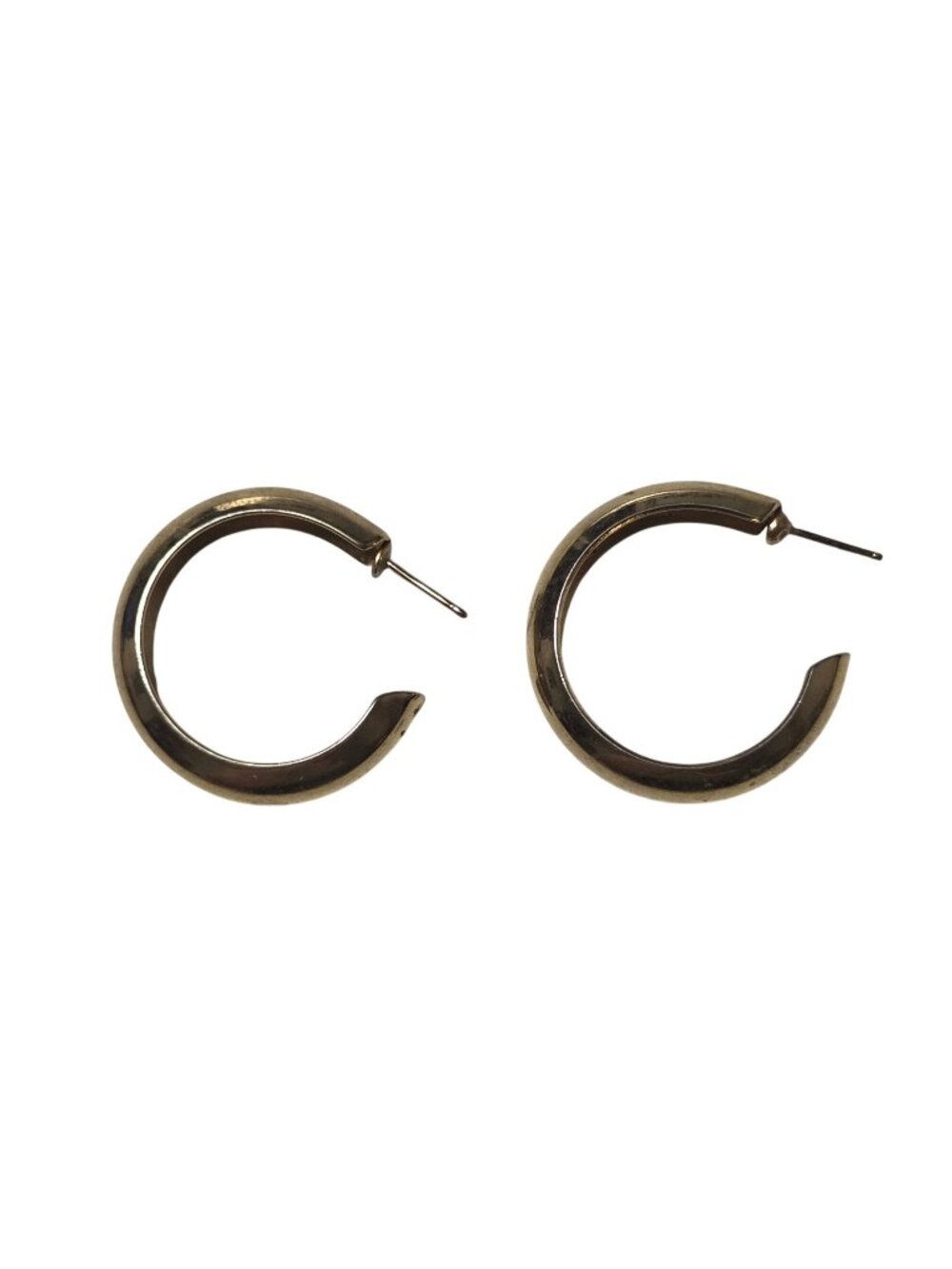 Vintage Hoop Earrings Gold Tone Retro Minimalist Classic Design Fashion Jewelry